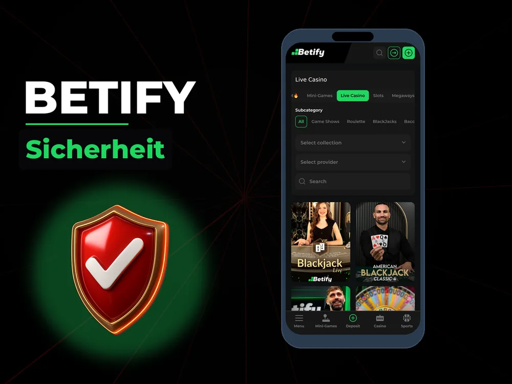 Betify - Sicherheit