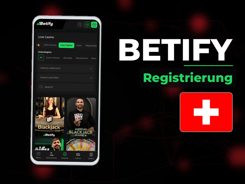 Betify - Registrierung