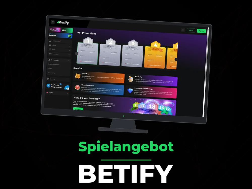 Betify - Spielangebot