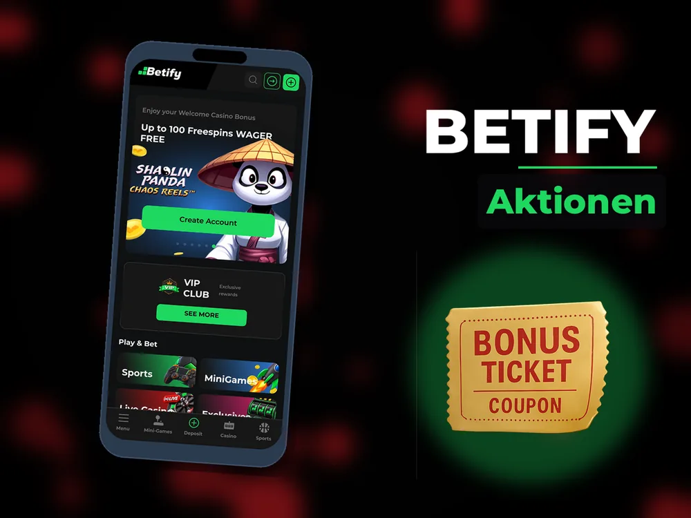 Betify - Aktionen
