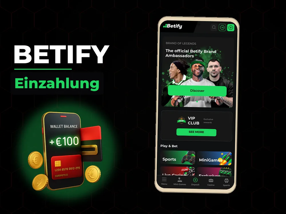 Betify - Einzahlung