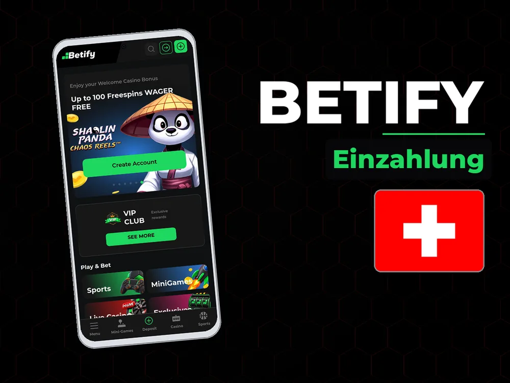 Betify - Einzahlung