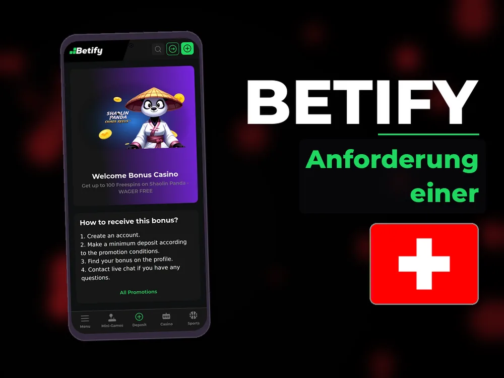 Betify - Anforderung einer